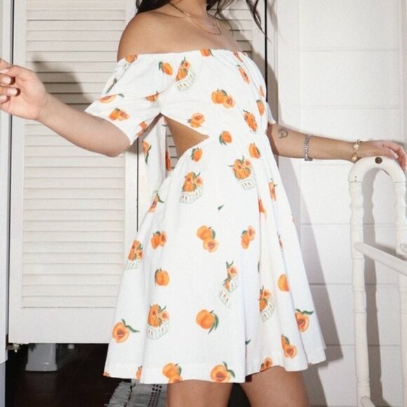 SWEET AS A PEACH BABYDOLL MINI DRESS - Picture 2 of 3